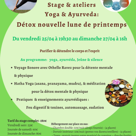 Stage Yoga & Ayurveda: Détox nouvelle lune de printemps