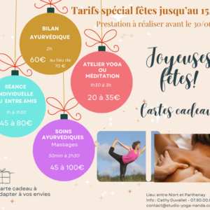 Commander un BON CADEAU - spécial tarif promo avant le 15 janvier!
