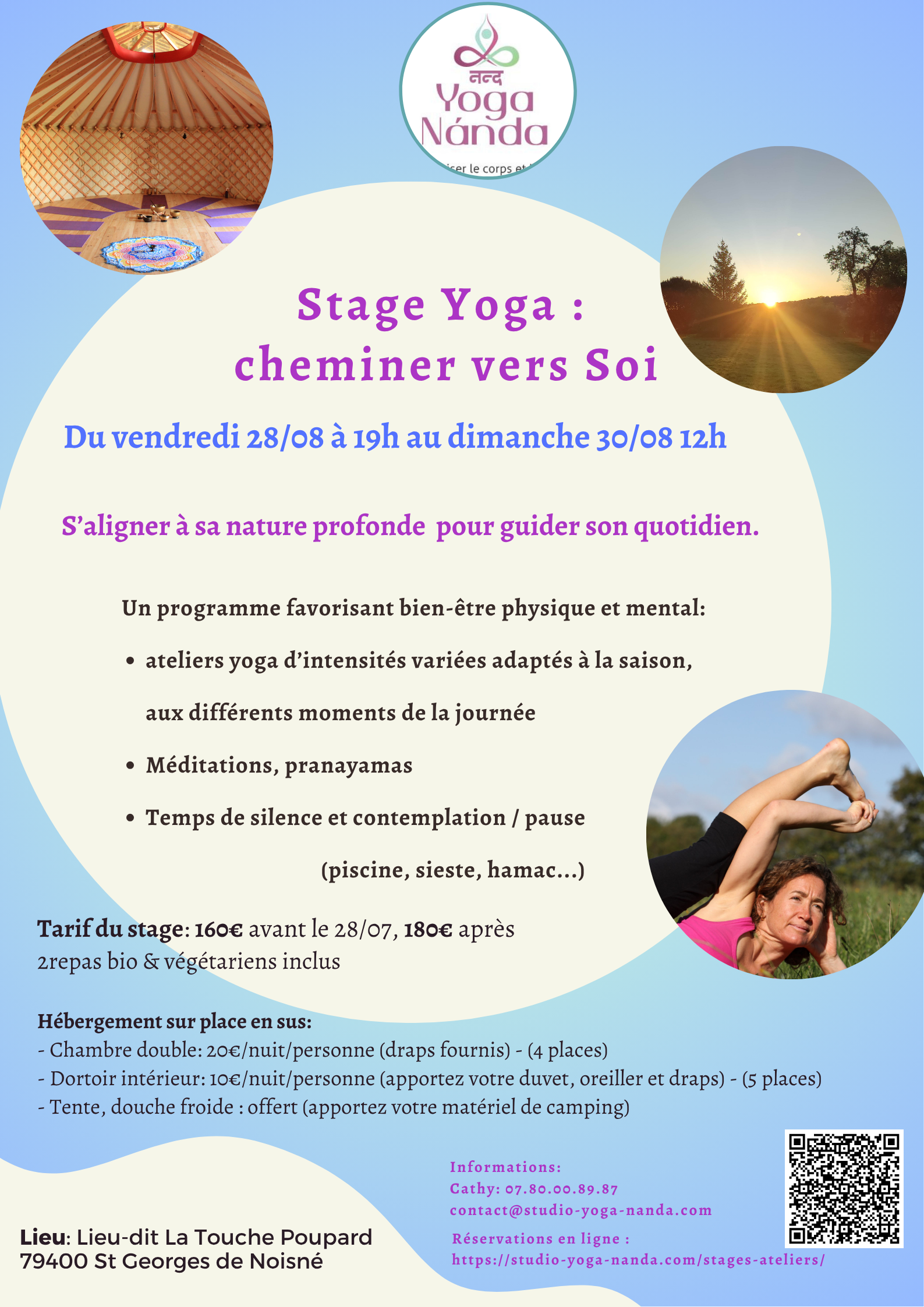 Stage : Yoga, le chemin vers Soi<br><span class="date-label">Prochaines dates : </span><div class="product-dates"><span class="product-date">28 août 2026</span><span class="product-date">29 août 2026</span><span class="product-date">30 août 2026</span></div>