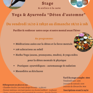 Stage Yoga & Ayurveda : Détox  d'automne